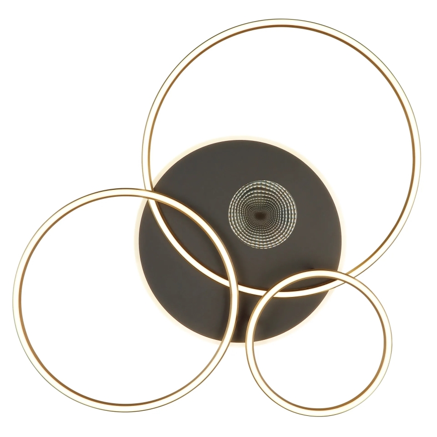 Globo - LED dimmbare Deckenleuchte LED/54W/230V 2700-6500K 90x70 cm Anthrazit/Gold + Fernbedienung