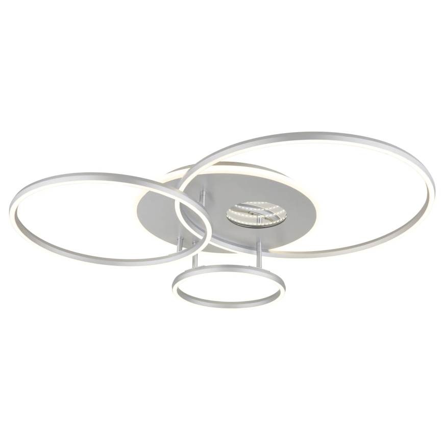 Globo - Dimmbare LED-Deckenleuchte LED/54W/230V 2700-6500K 90x70 cm silber + Fernbedienung