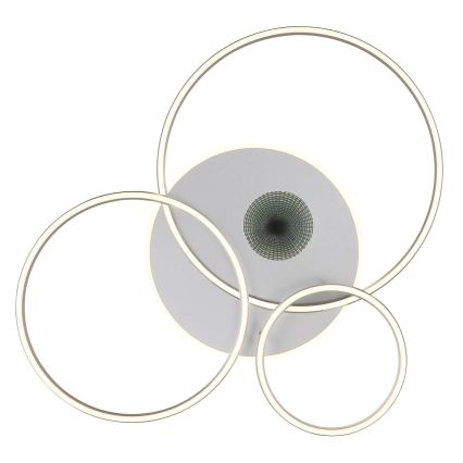 Globo - Dimmbare LED-Deckenleuchte LED/54W/230V 2700-6500K 90x70 cm silber + Fernbedienung