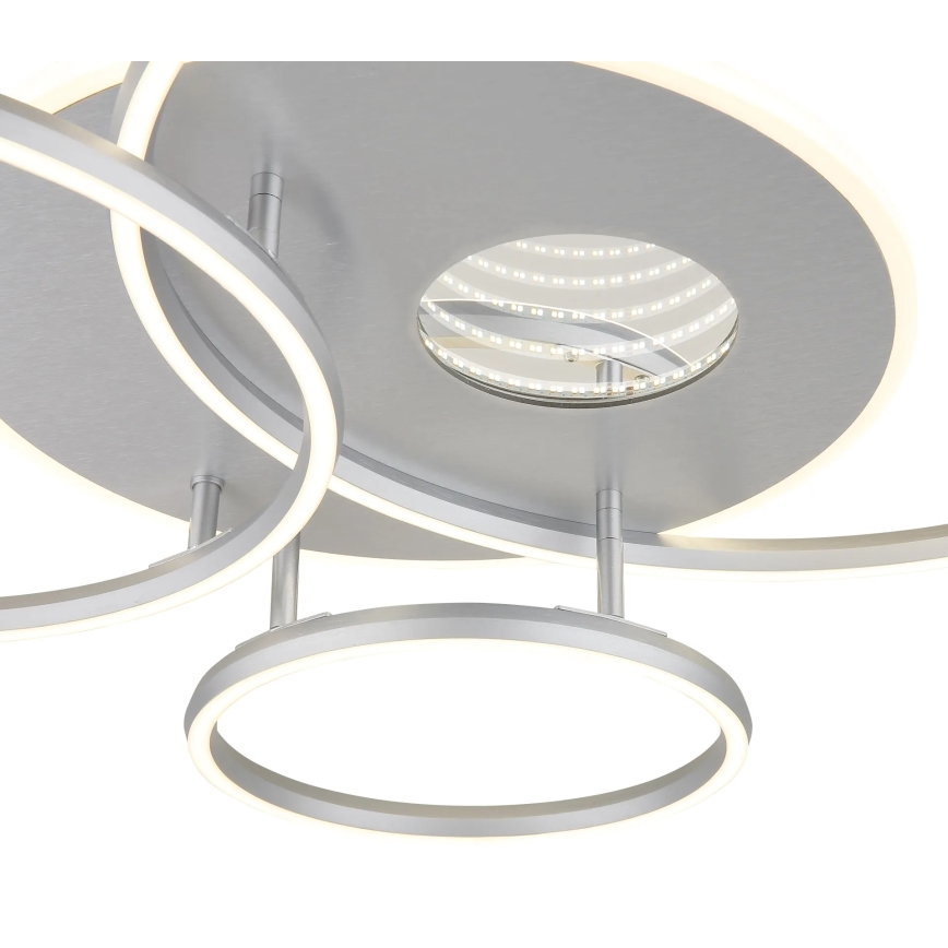 Globo - Dimmbare LED-Deckenleuchte LED/54W/230V 2700-6500K 90x70 cm silber + Fernbedienung