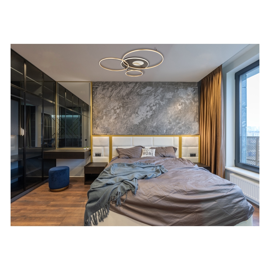 Globo - LED dimmbare Deckenleuchte LED/70W/230V 2700-6500K goldfarben inkl. Fernbedienung