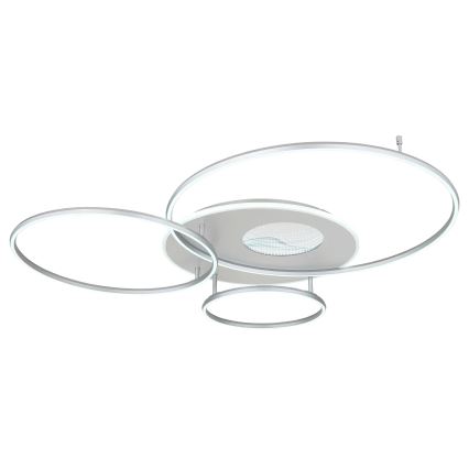 Globo - LED dimmbare Deckenleuchte LED/70W/230V 2700-6500K Wi-Fi Tuya mattchrom + Fernbedienung