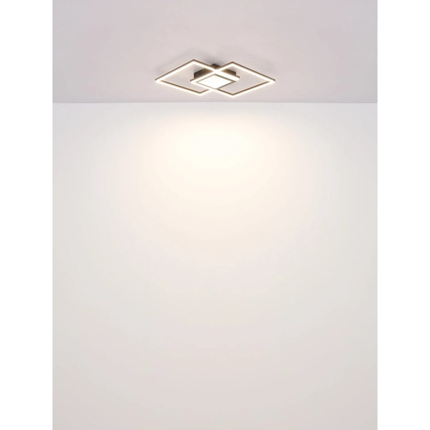 Globo - LED-dimmbare Deckenleuchte LED/32W/230V 2700-6500K 42,6x42,6 cm schwarz + Fernbedienung
