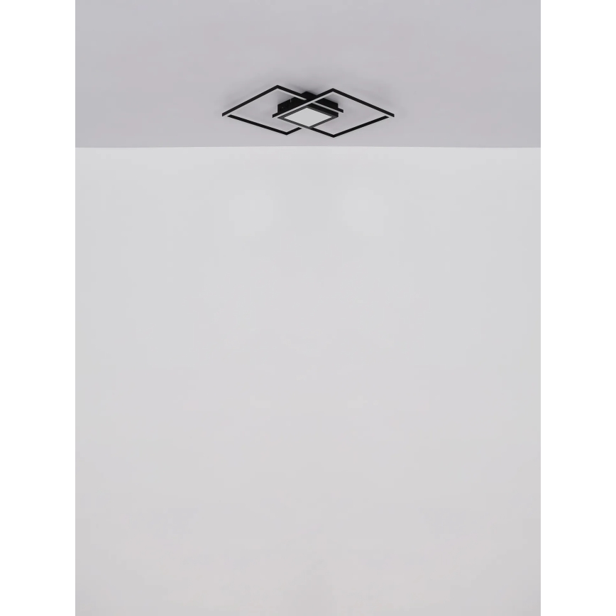 Globo - LED-dimmbare Deckenleuchte LED/32W/230V 2700-6500K 42,6x42,6 cm schwarz + Fernbedienung
