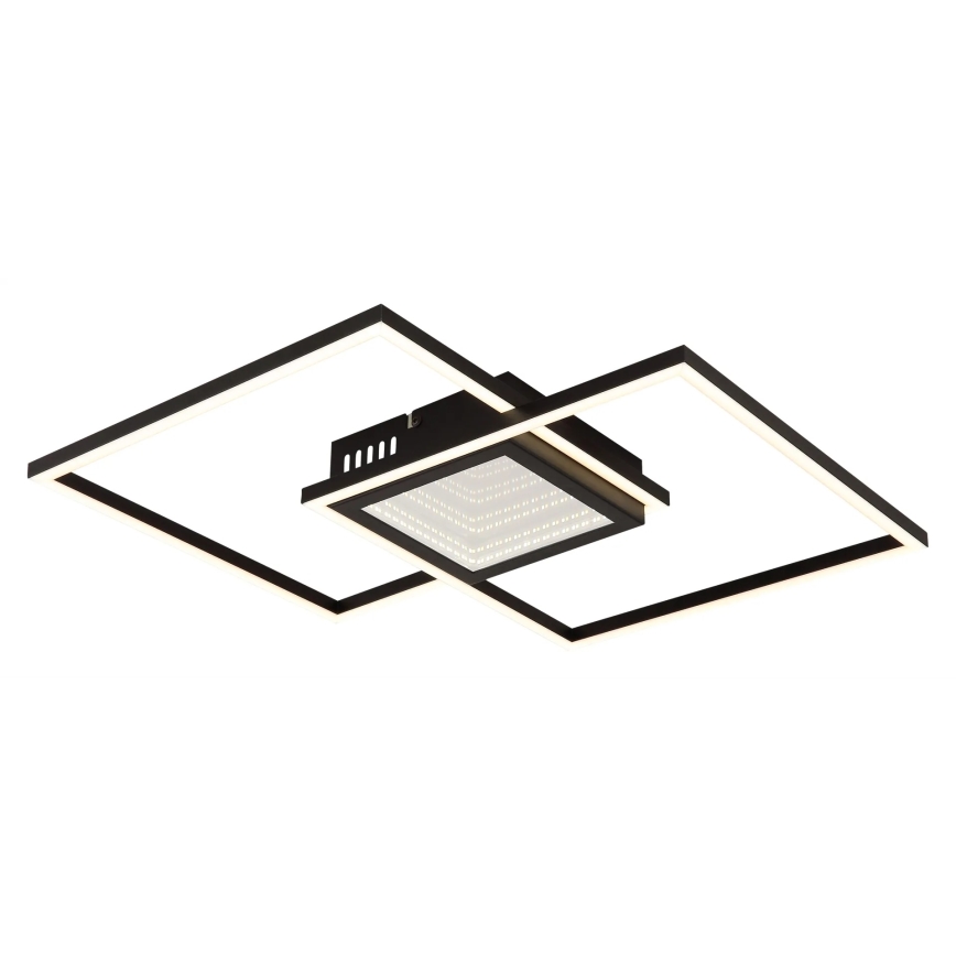 Globo - LED-dimmbare Deckenleuchte LED/32W/230V 2700-6500K 42,6x42,6 cm schwarz + Fernbedienung