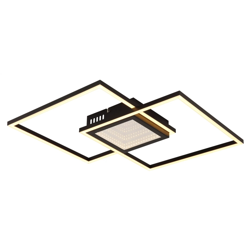 Globo - LED-dimmbare Deckenleuchte LED/32W/230V 2700-6500K 42,6x42,6 cm schwarz + Fernbedienung