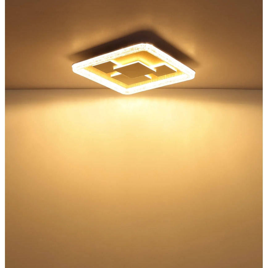 Globo - LED-Deckenleuchte LED/40W/230V 3000K 48,8x48,8 cm goldfarben