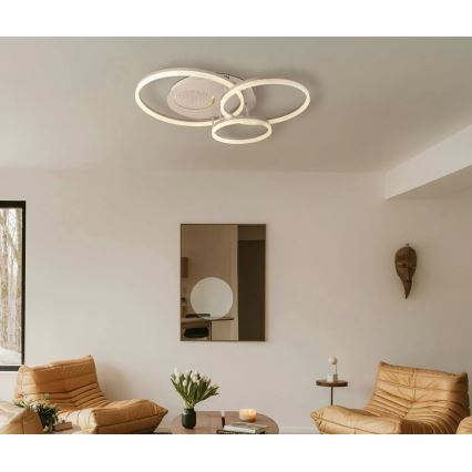 Globo - LED Deckenleuchte LED/40W/230V 3000K 78x60 cm beige