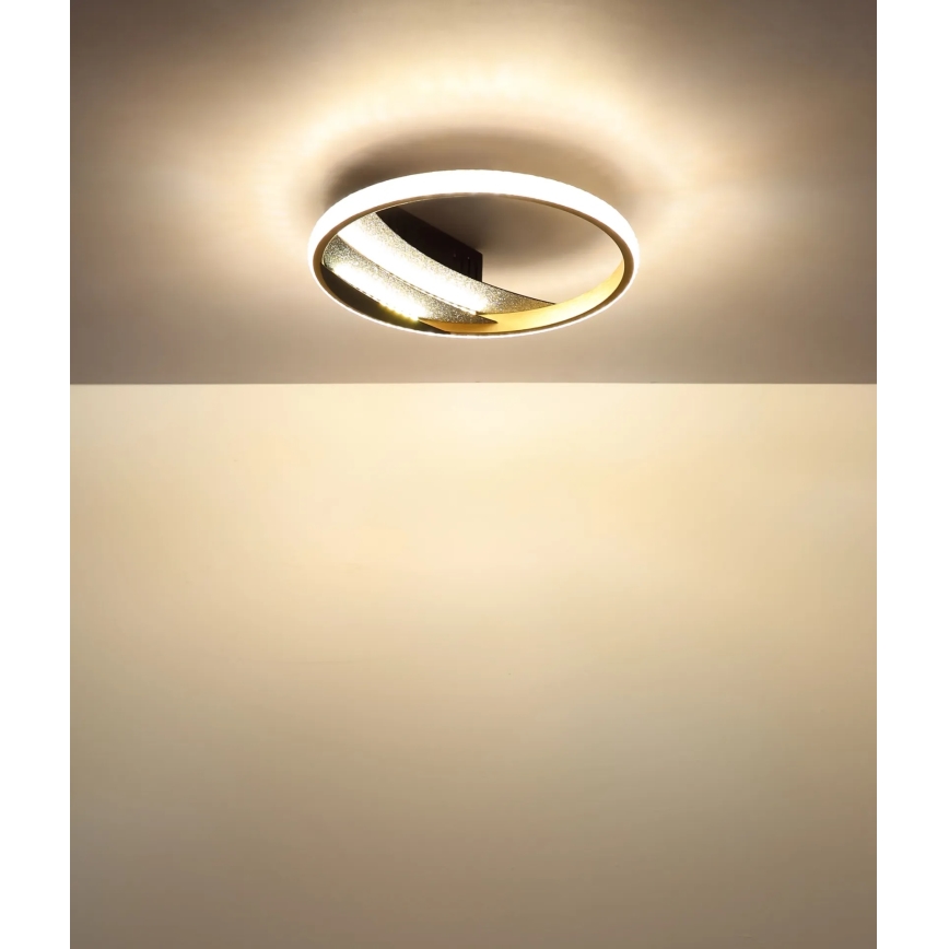 Globo - LED-Deckenleuchte, 12 W, 230 V, 3000/4000/6000 K, Ø 29,5 cm, goldfarben