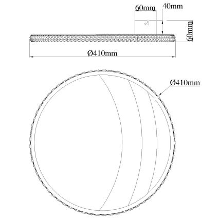 Globo - LED-Deckenleuchte LED/24W/230V 3000/4000/6000K Ø41 cm gold