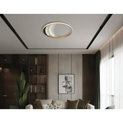 Globo - LED-Deckenleuchte, 40 W, 230 V, 3000/4000/6000 K, Ø 52 cm, goldfarben
