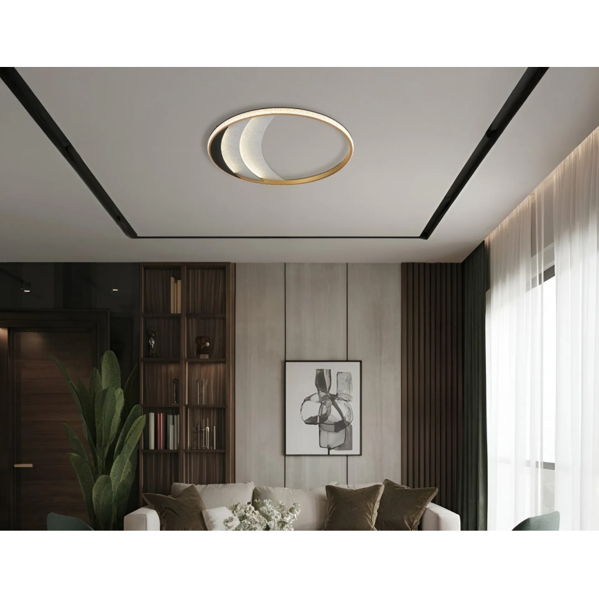 Globo - LED-Deckenleuchte, 40 W, 230 V, 3000/4000/6000 K, Ø 52 cm, goldfarben
