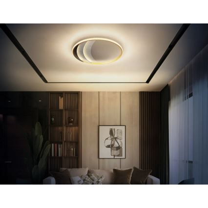 Globo - LED-Deckenleuchte, 40 W, 230 V, 3000/4000/6000 K, Ø 52 cm, goldfarben