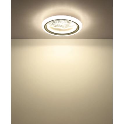 Globo - LED-Deckenleuchte LED/28 W/230 V 3000/4200/6000 K Ø 39,5 cm silber