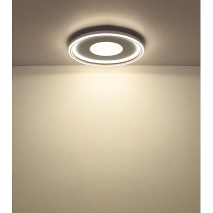 Globo - Dimmbare LED-Deckenleuchte LED/60W/230V 2700-6000K Ø 59 cm Weiß/Creme + Fernbedienung