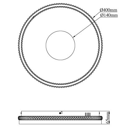 Globo - Dimmbare LED-Deckenleuchte LED/30W/230V 2700-6500K Ø 41 cm + Fernbedienung