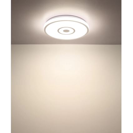 Globo - LED-Deckenleuchte LED/24W/230V 3000/4000/6000K Ø 38 cm weiß/mattchrom