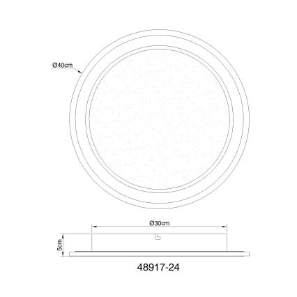 Globo - Dimmbare LED-Deckenleuchte LED/24W/230V 2700-6000K + Fernbedienung