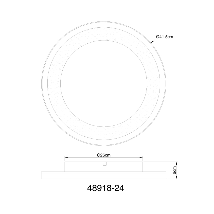 Globo - Dimmbare LED-Deckenleuchte LED/24W/230V 2700-6000K + Fernbedienung