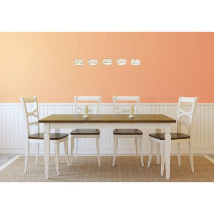 Globo - LED-Hängeleuchte LED/52W/230V 4000K glänzendes Chrom/klar