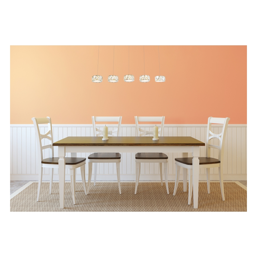 Globo - LED-Hängeleuchte LED/52W/230V 4000K glänzendes Chrom/klar