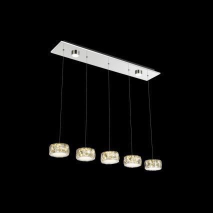 Globo - LED-Hängeleuchte LED/52W/230V 4000K glänzendes Chrom/klar