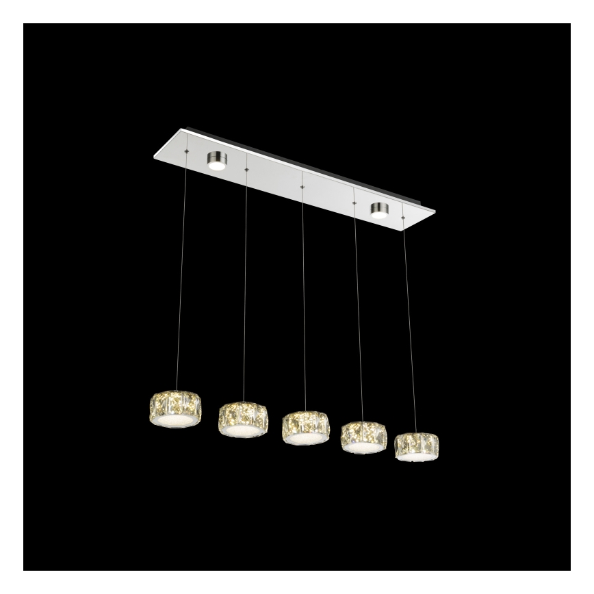 Globo - LED-Hängeleuchte LED/52W/230V 4000K glänzendes Chrom/klar