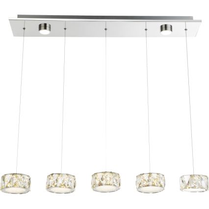 Globo - LED-Hängeleuchte LED/52W/230V 4000K glänzendes Chrom/klar