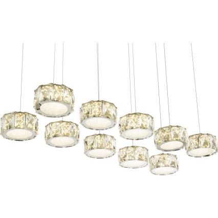 Globo - LED-Hängeleuchte LED/92W/230V 4000K glänzendes Chrom/klar