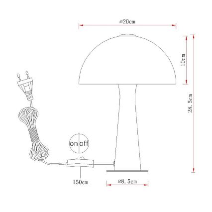 Globo - Tischlampe 1xE14/25W/230V schwarz