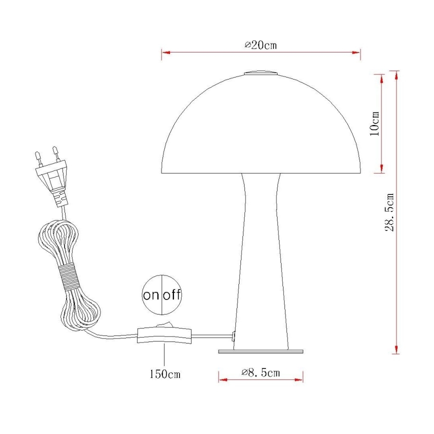 Globo - Tischlampe 1xE14/25W/230V schwarz