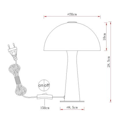 Globo - Tischlampe 1xE14/25W/230V beige