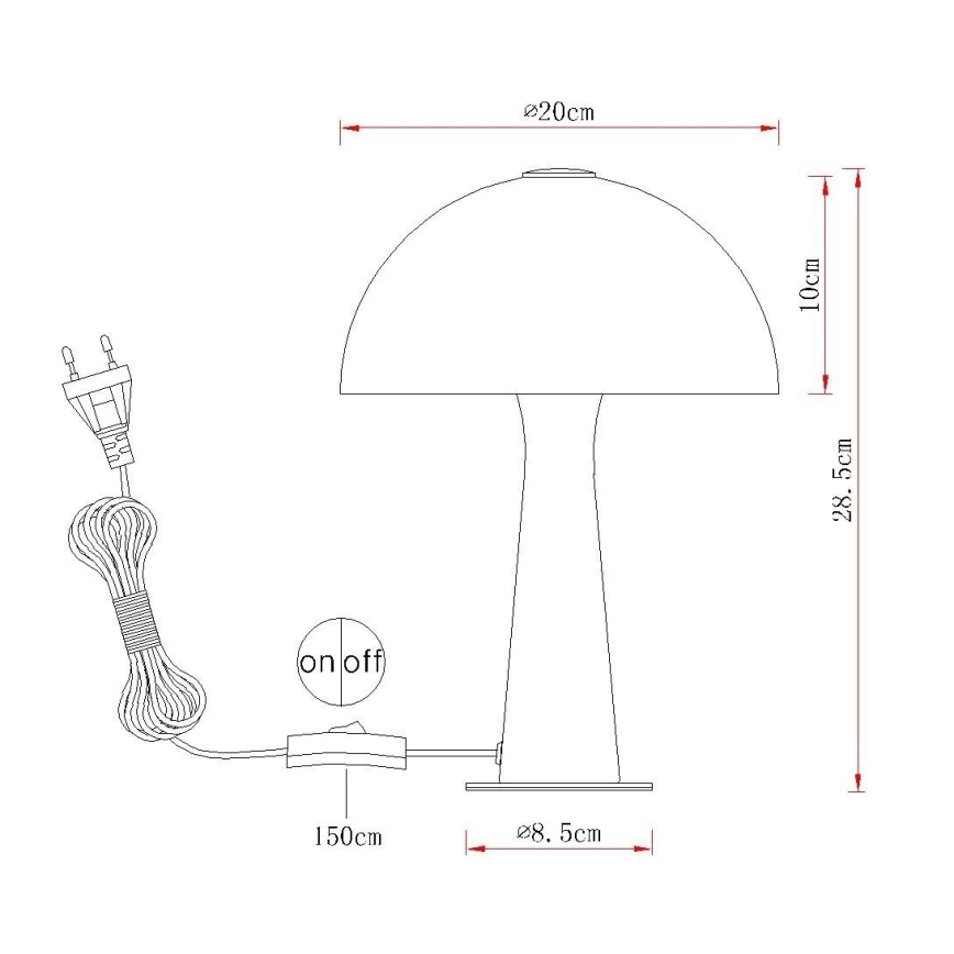 Globo - Tischlampe 1xE14/25W/230V beige