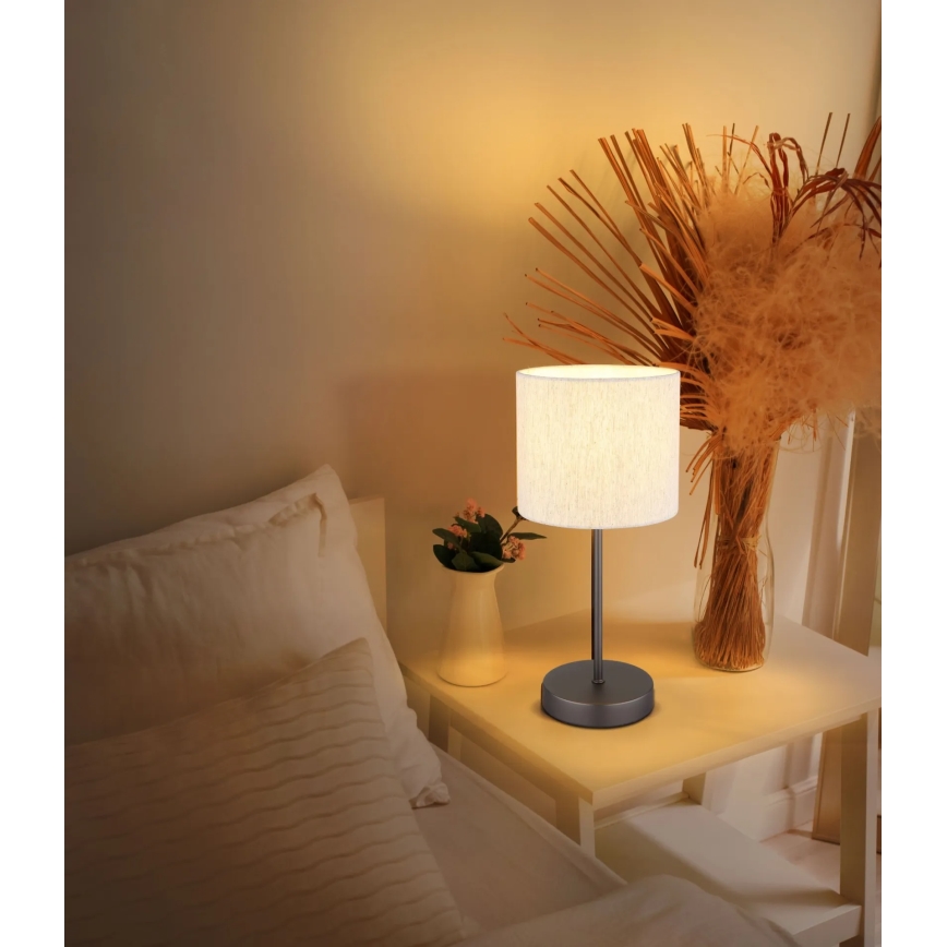 Globo - Tischlampe 1xE27/25W/230V schwarz/beige