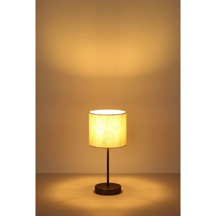 Globo - Tischlampe 1xE27/25W/230V schwarz/beige
