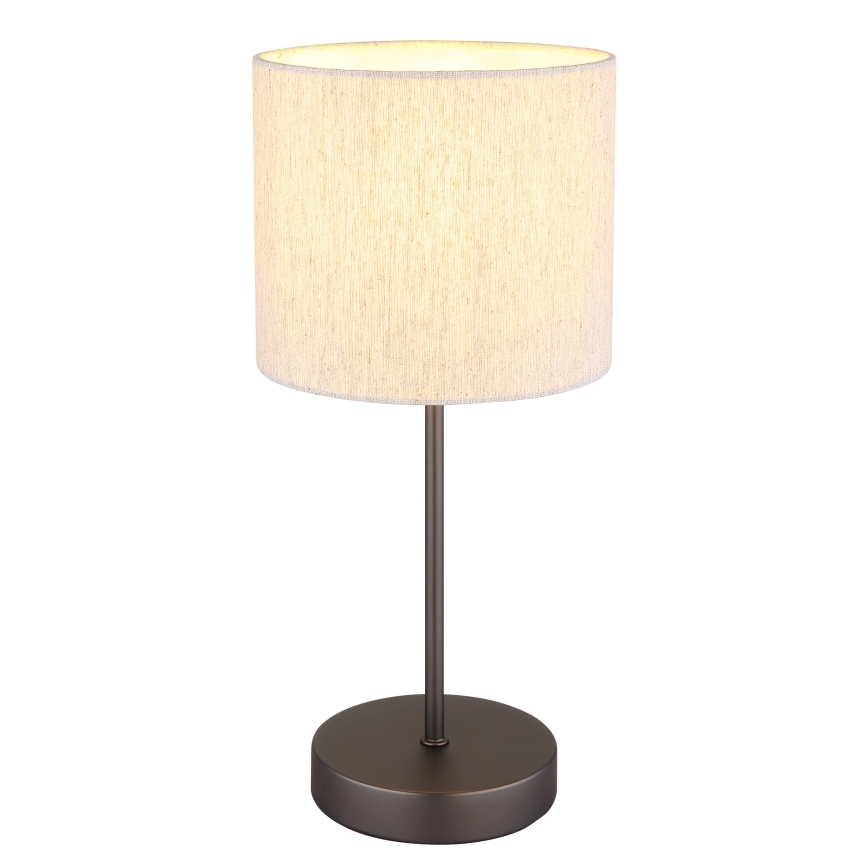 Globo - Tischlampe 1xE27/25W/230V schwarz/beige