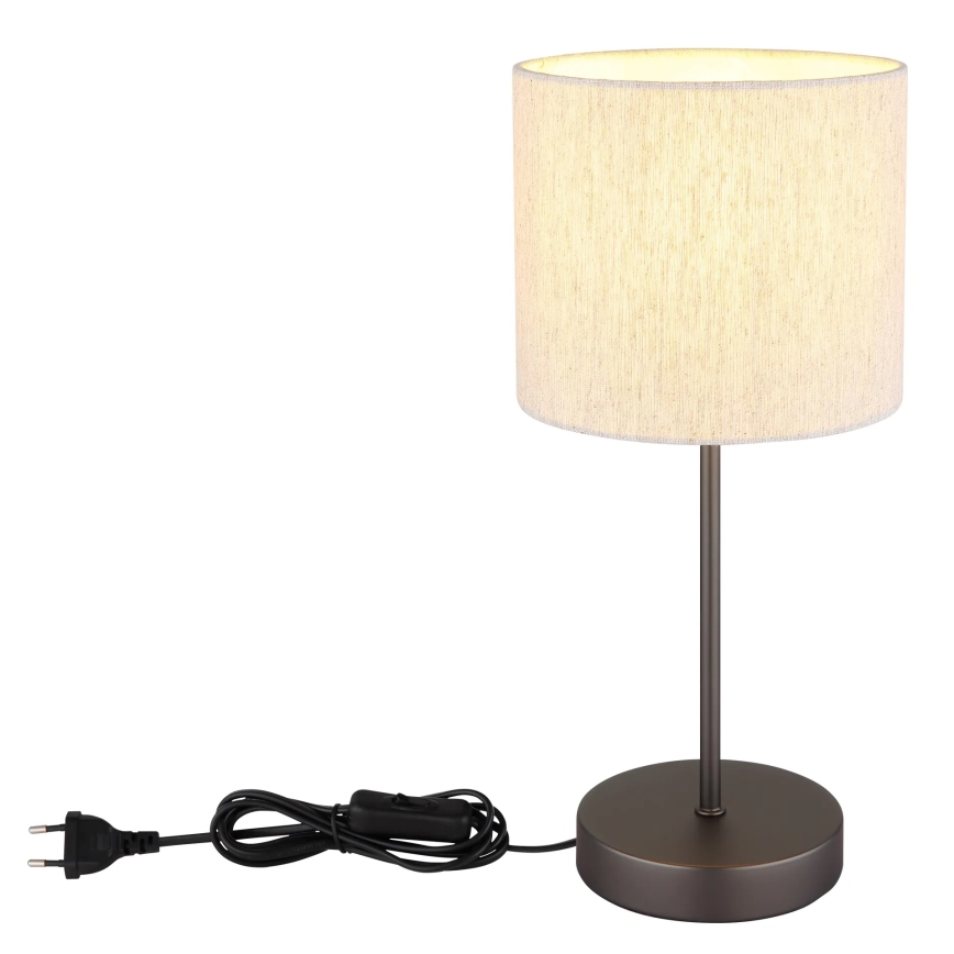 Globo - Tischlampe 1xE27/25W/230V schwarz/beige