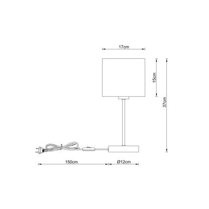 Globo - Tischlampe 1xE27/25W/230V schwarz/beige