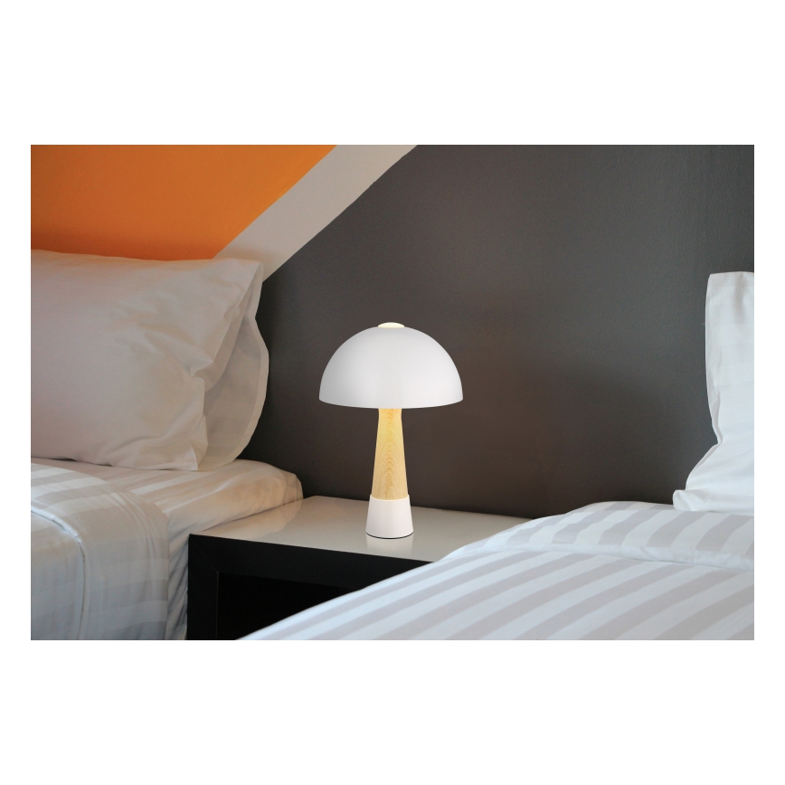 Globo - Tischlampe 1xE27ILLU/40W/230V weiß