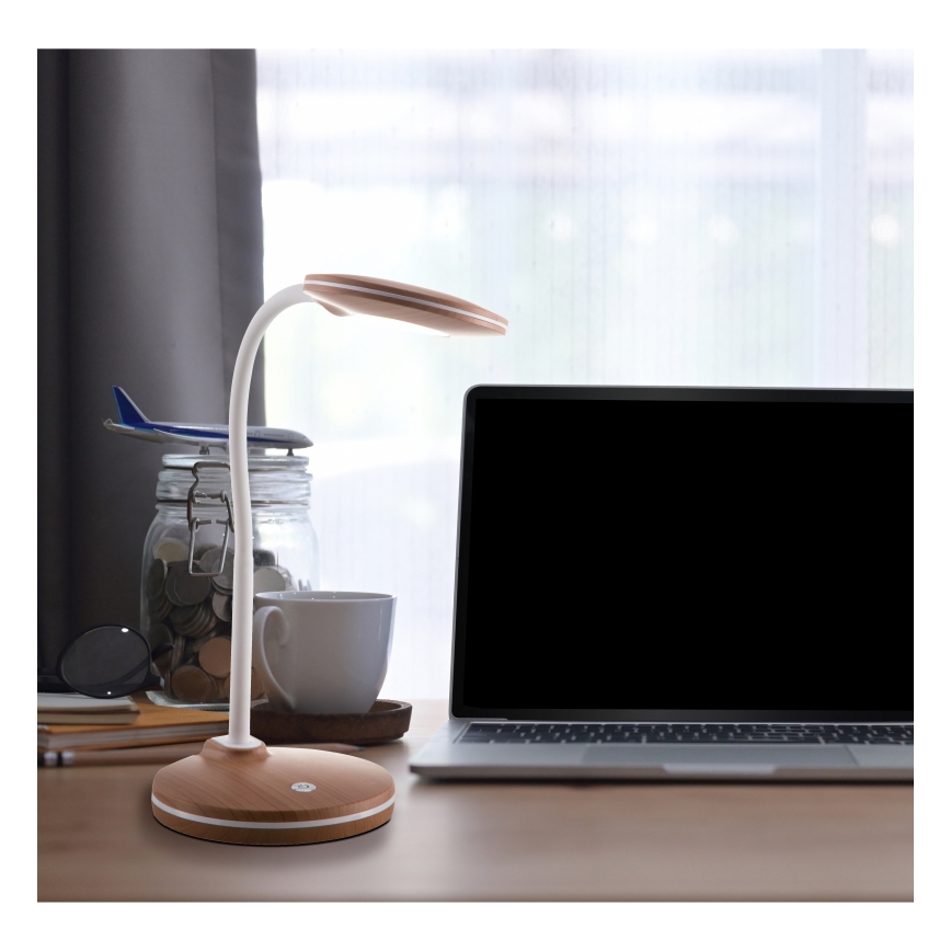 Globo - Dimmbare LED-Tischleuchte mit Touch-Funktion LED/4W/230V braun