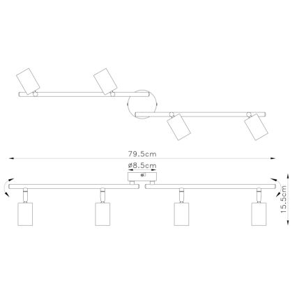 Globo - Spotleuchte 4xE27/60W/230V