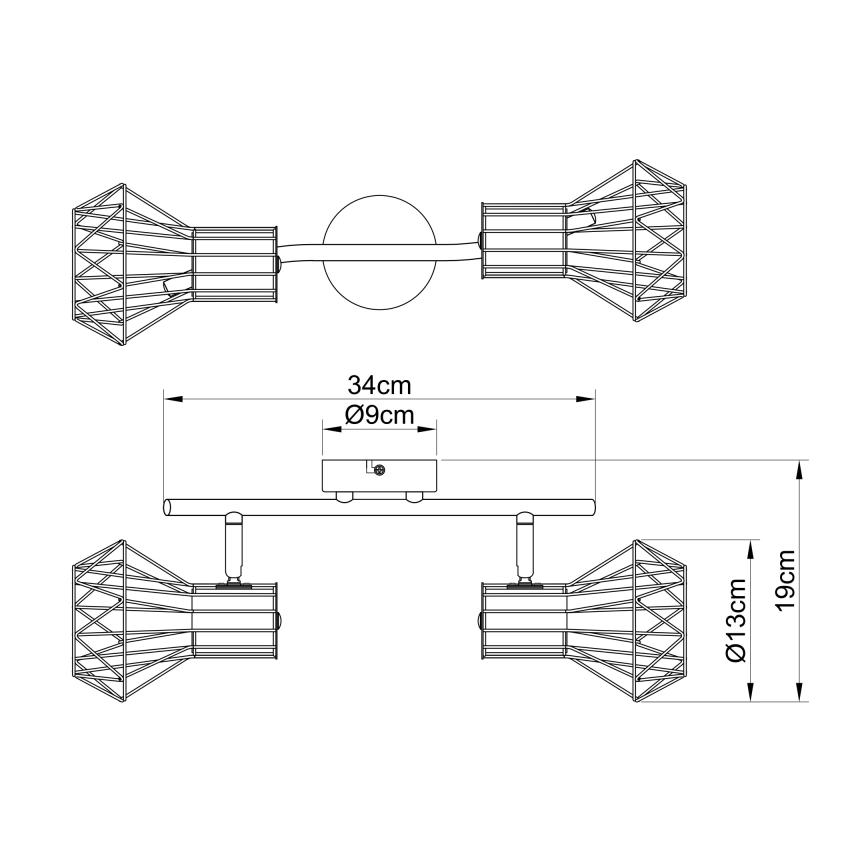 Globo - Spotleuchte 2xE27/40W/230V