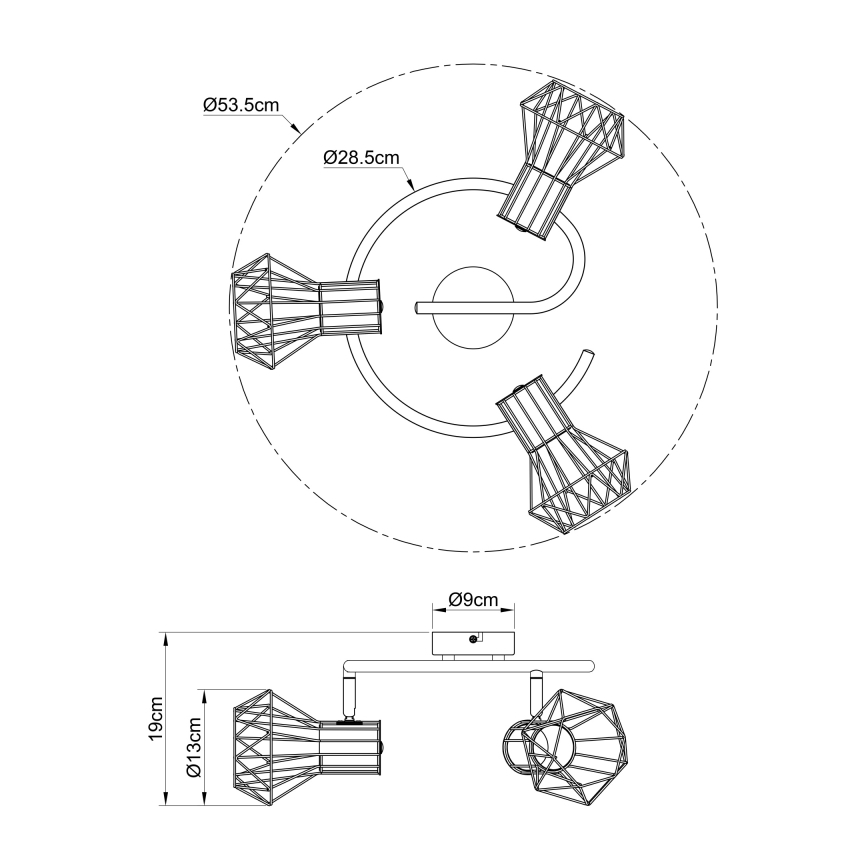 Globo - Spotlight 3xE27/40W/230V