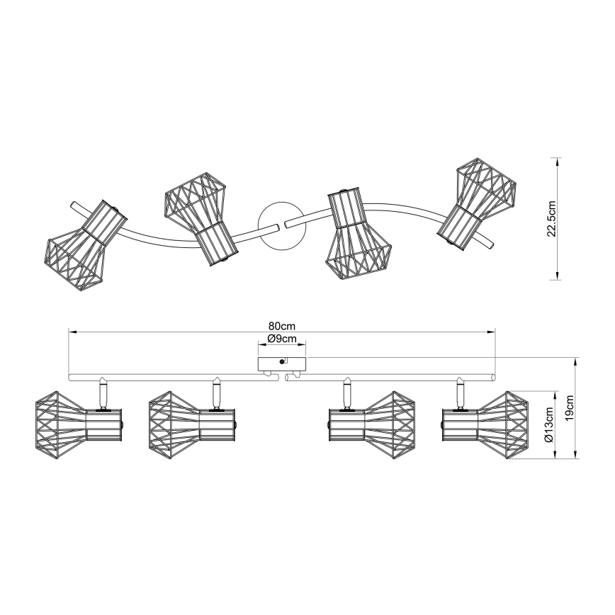 Globo - Deckenstrahler 4xE27/40W/230V
