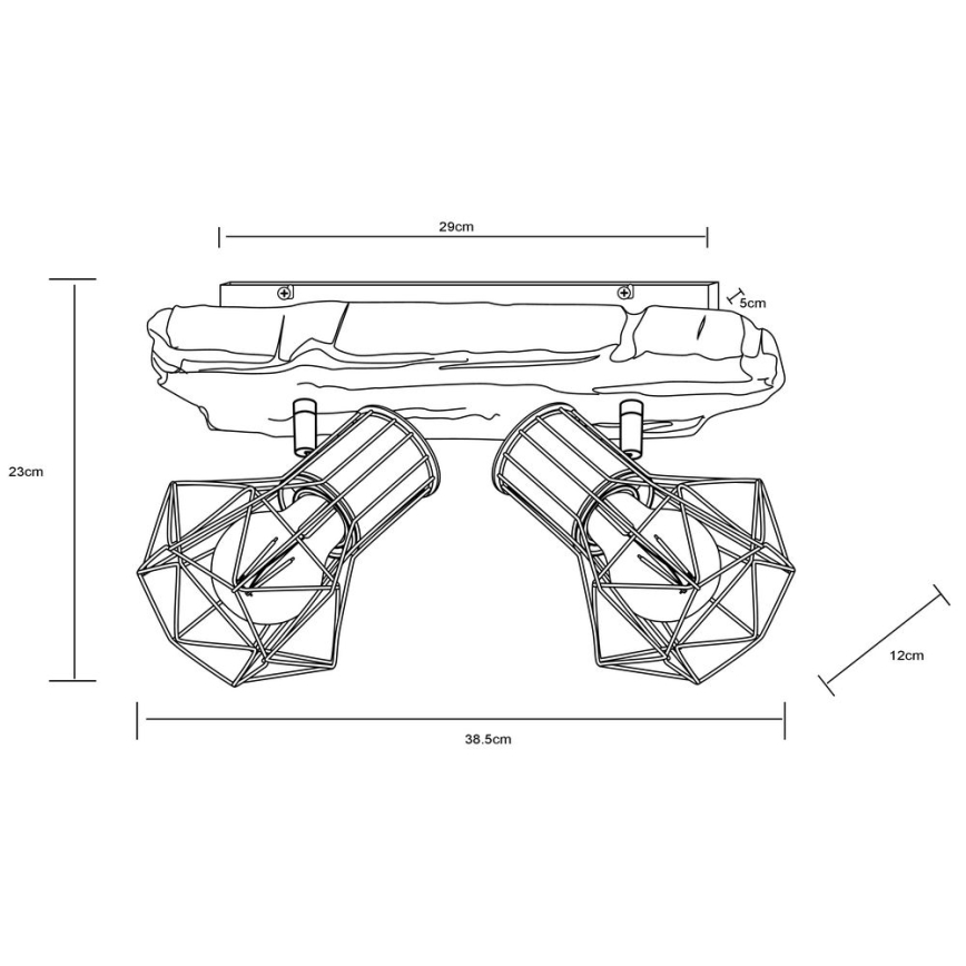 Globo - Deckenstrahler 2xE27/60W/230V