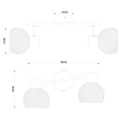 Globo - Spotleuchte 2xE27/40W/230V