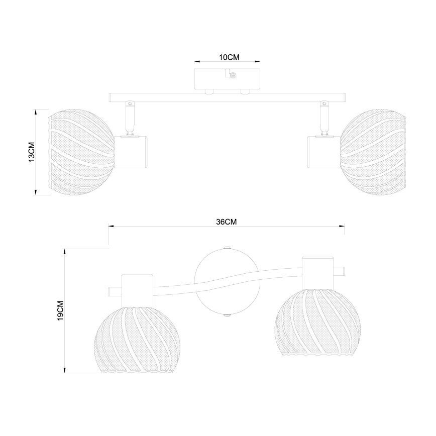 Globo - Spotleuchte 2xE27/40W/230V