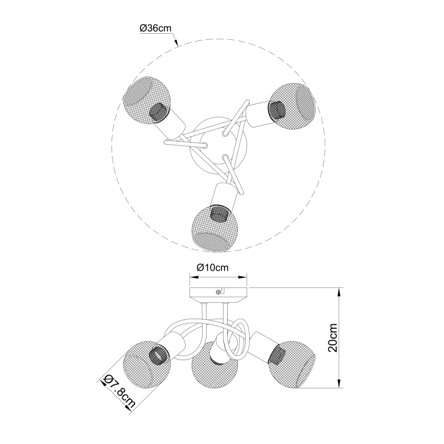 Globo - Kronleuchter 3xE14/40W/230V