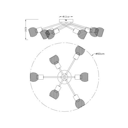 Globo - Anbauleuchte 6xE14/40W/230V