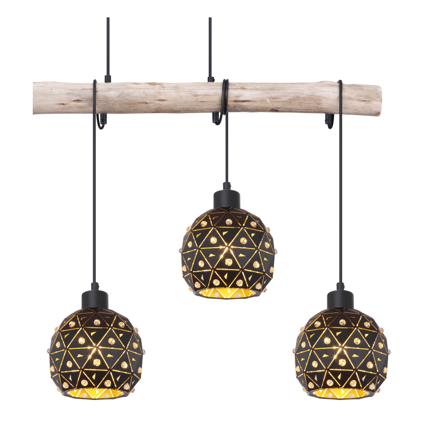 Globo 54029-4H - Pendelleuchte an Kabel JODIE 4xE27/40W/230V beige/schwarz